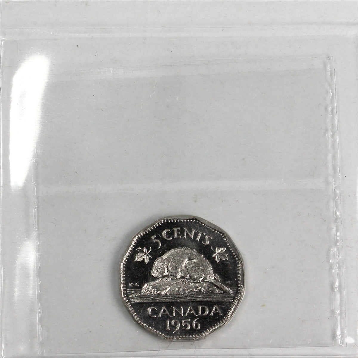 1956 Canada 5-cents ICCS Certified PL-65 Cameo