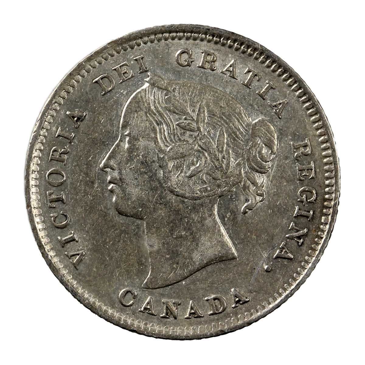 1886 Small 6 Canada 5-cents Extra Fine (EF40) $