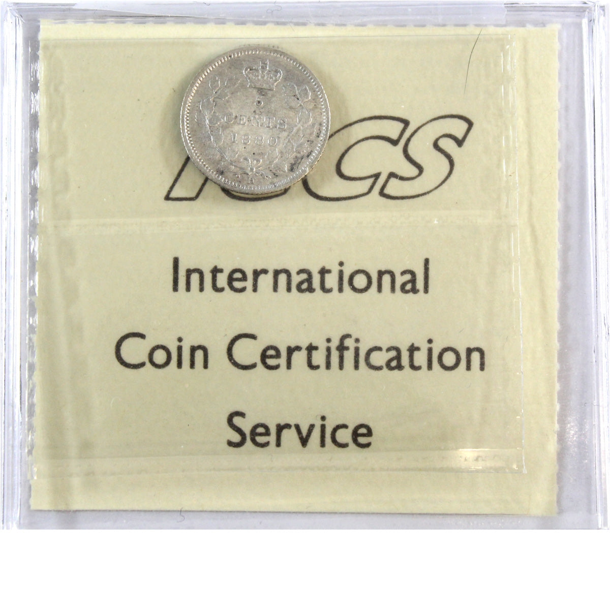 1880H Obv. 2 Canada 5-cents ICCS Certified VF20