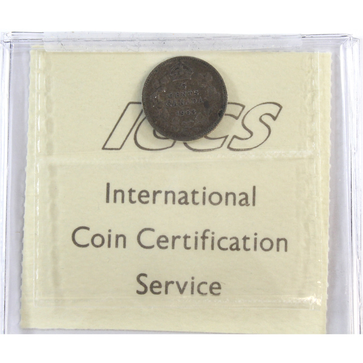 1903H Large H Canada 5-cents ICCS Certified VF20
