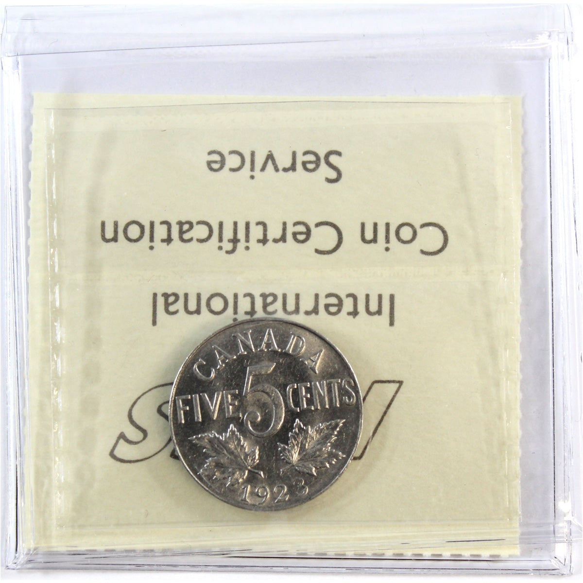 1923 Canada 5-cents ICCS Certified MS60