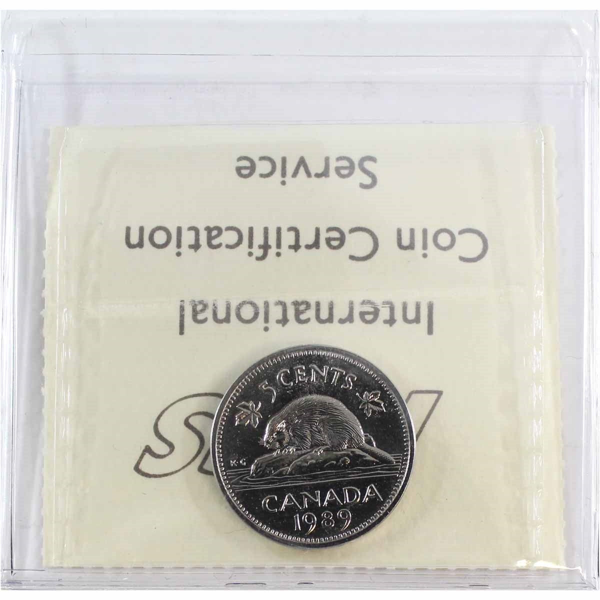 1989 Canada 5-cents ICCS Certified SP67