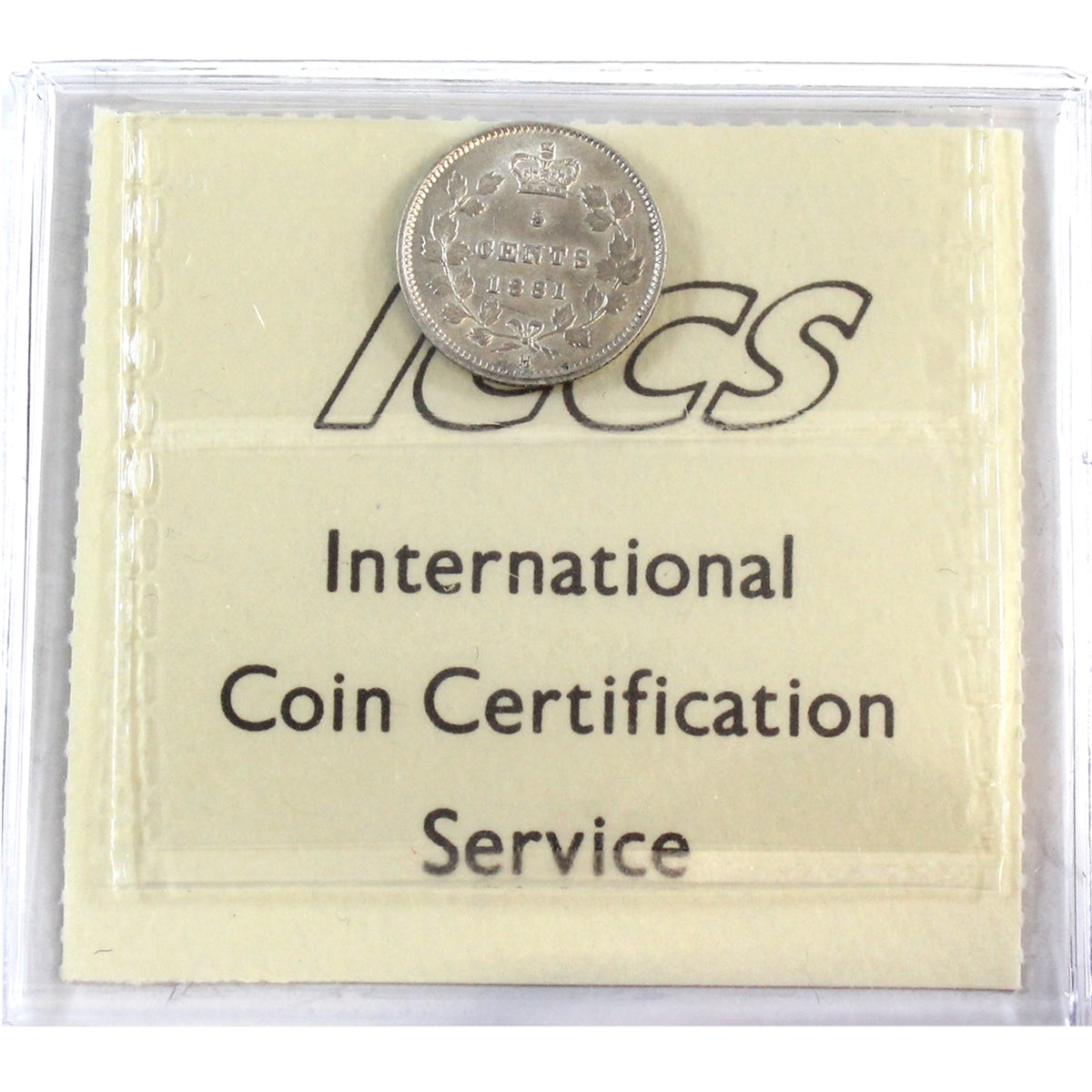 1881H Canada 5-cents ICCS Certified EF45