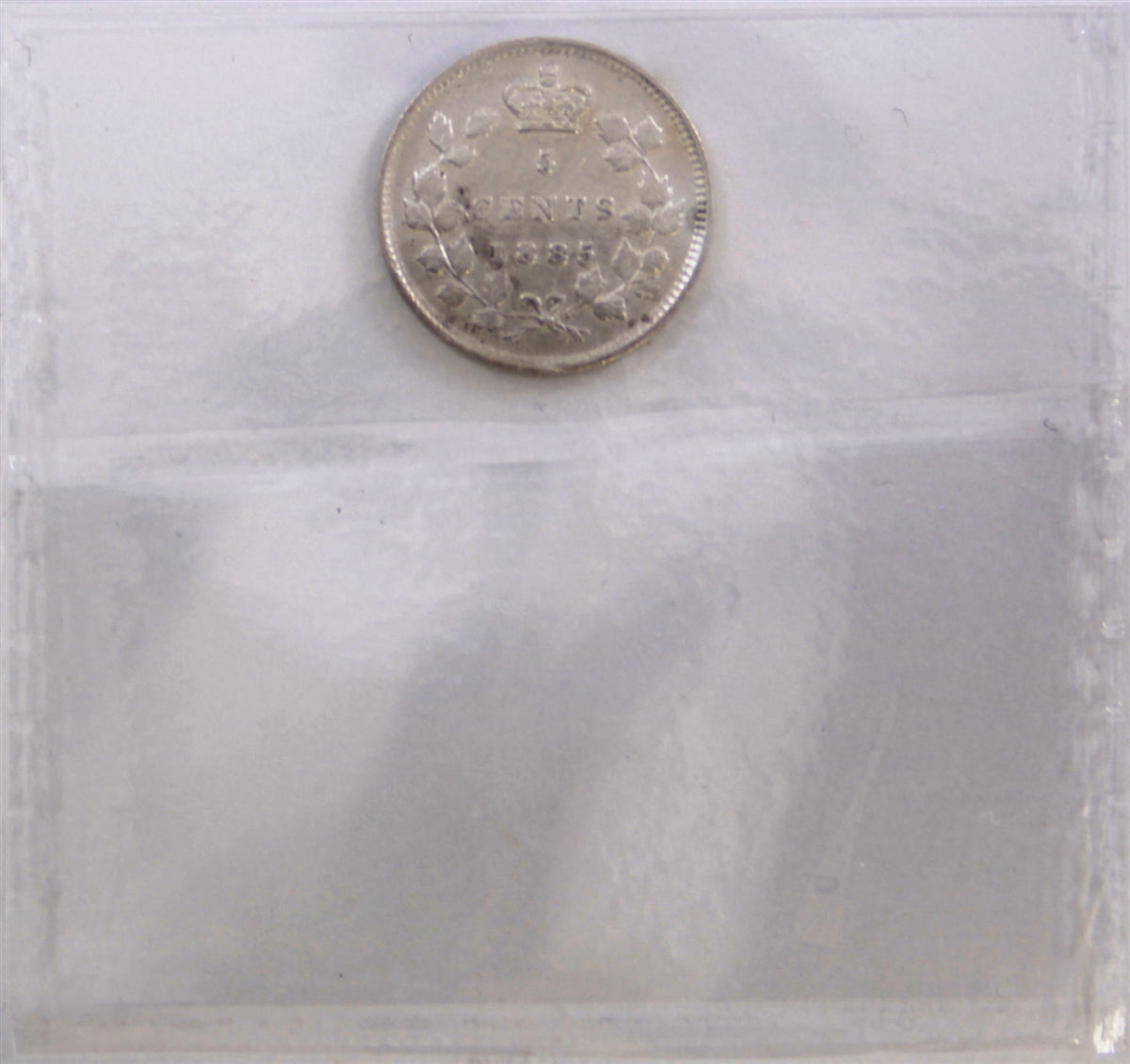 1885 Small 5 Canada 5-cents ICCS Certified VF30