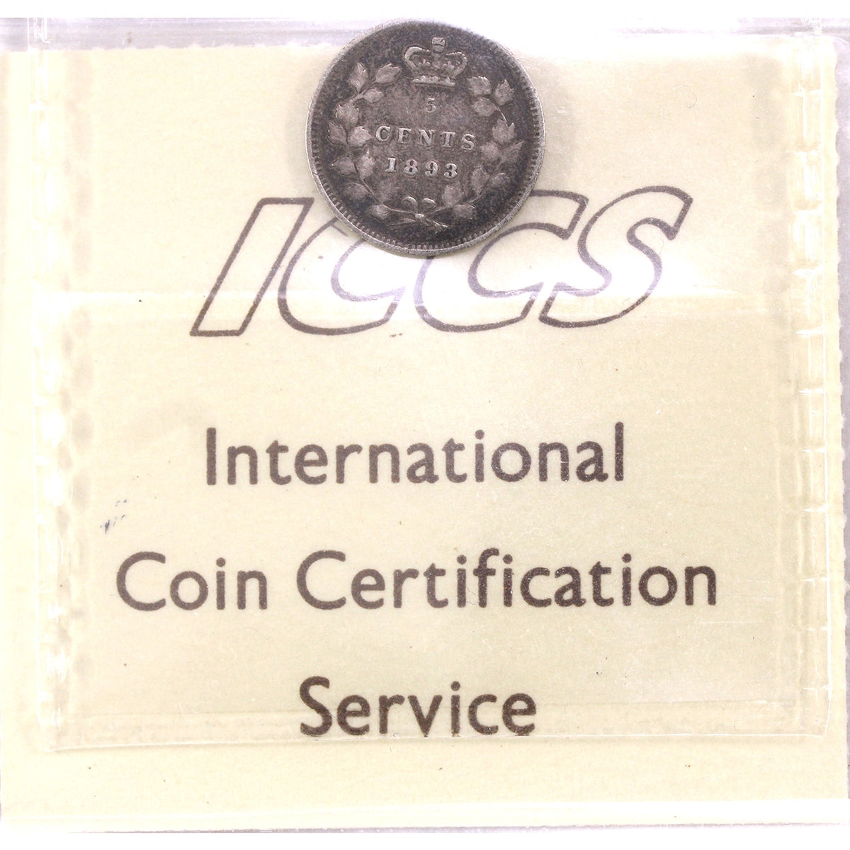 1893 Canada 5-cents ICCS Certified F15