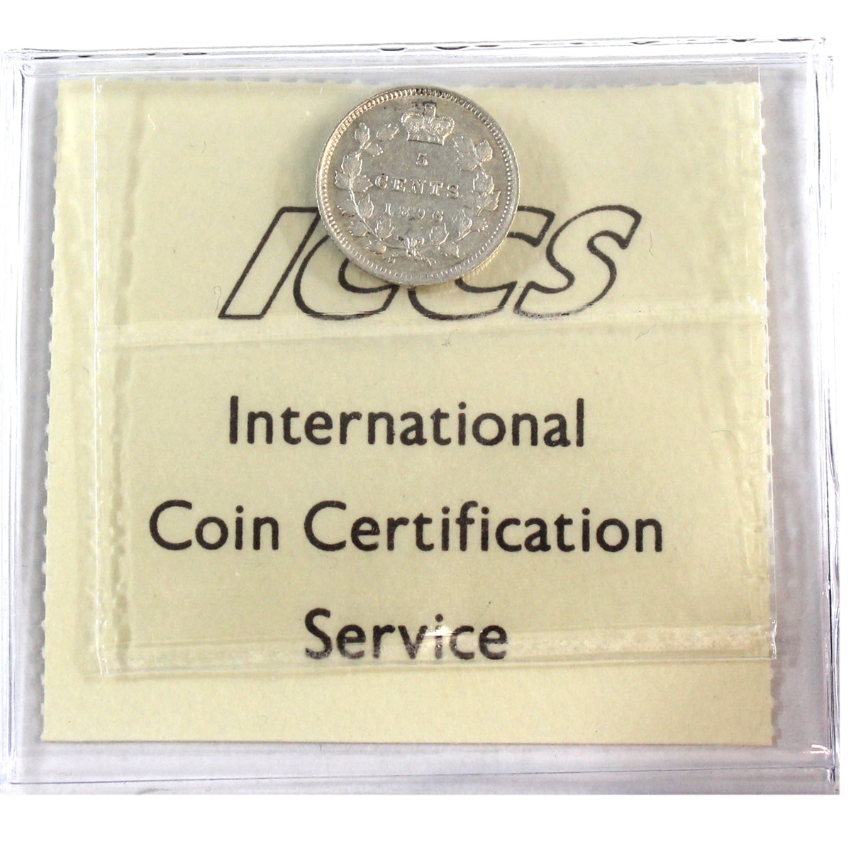 1896 Canada 5-cents ICCS Certified AU50