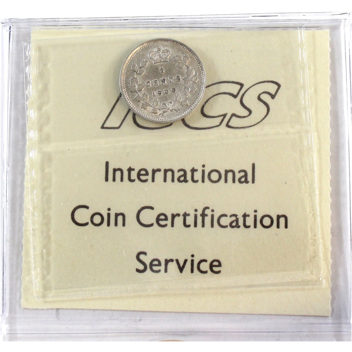 1900 Round O's Canada 5-cents ICCS Certified EF40