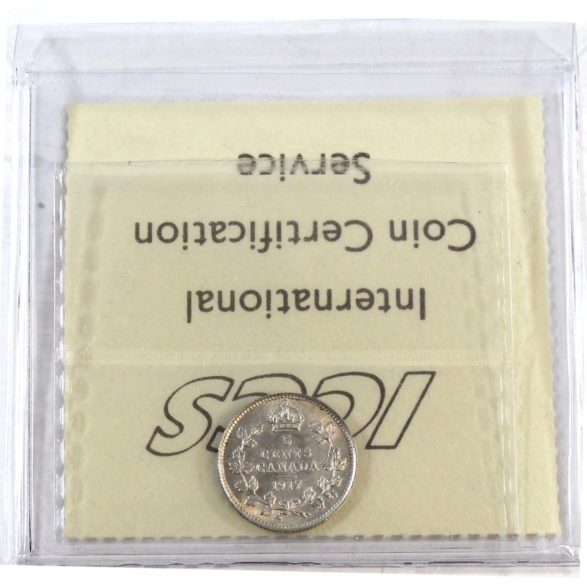 1917 Canada 5-cents ICCS Certified AU55