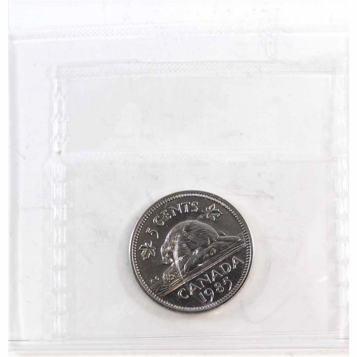1986 Canada 5-cents ICCS Certified MS67 Numismatic BU