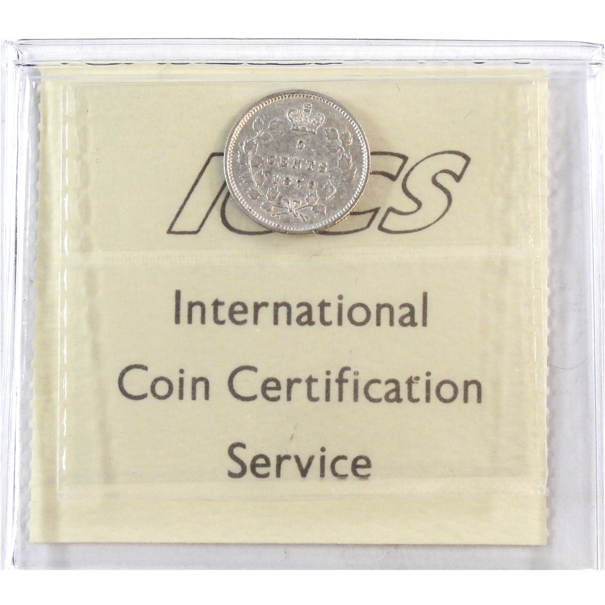 1870 Raised Border Canada 5-cents ICCS Certified EF40