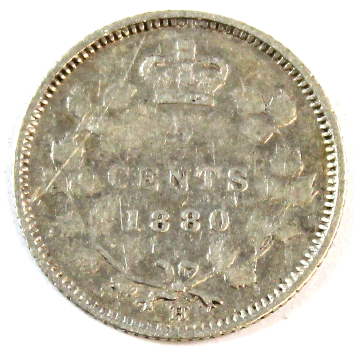 1880H Obv. 2 Canada 5-cents Fine (F12) $