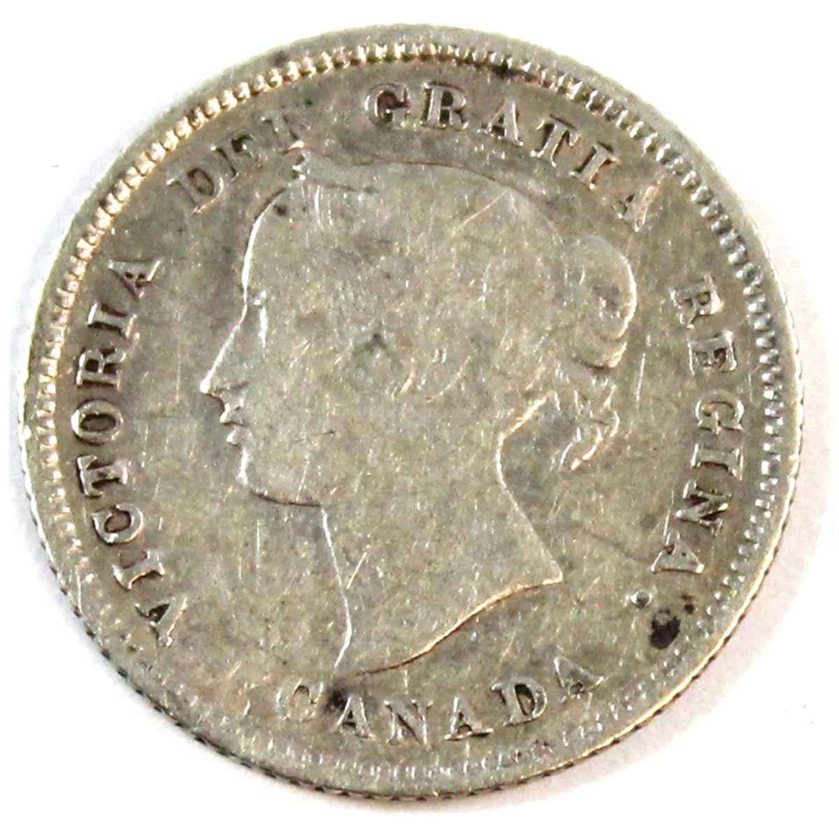 1880H Obv. 2 Canada 5-cents Fine (F12) $