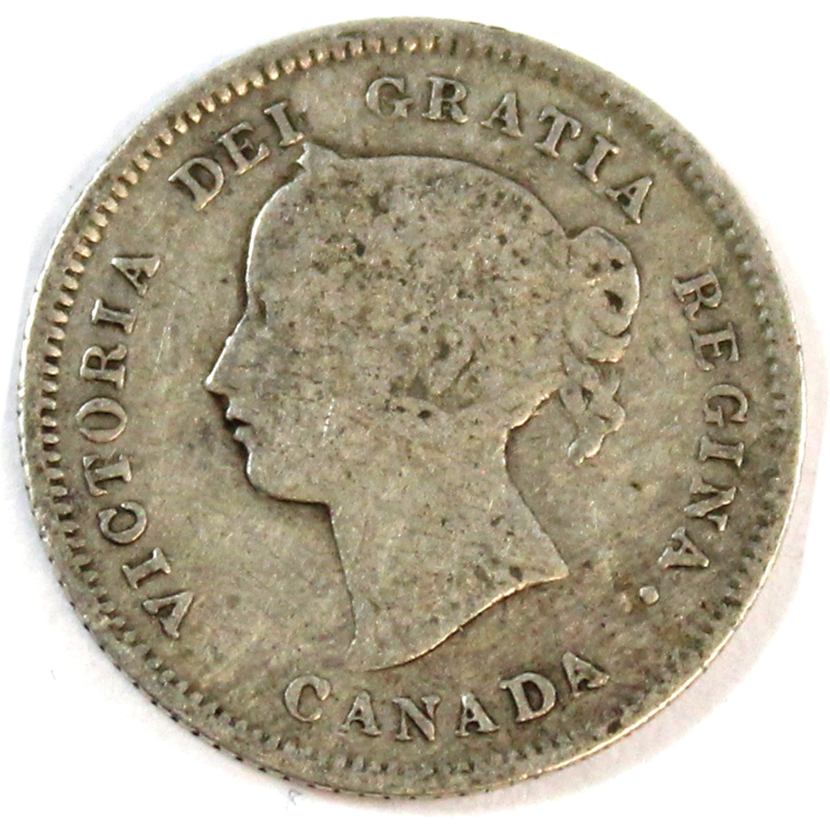 1880H Obv. 2 Canada 5-cents Very Good (VG8)