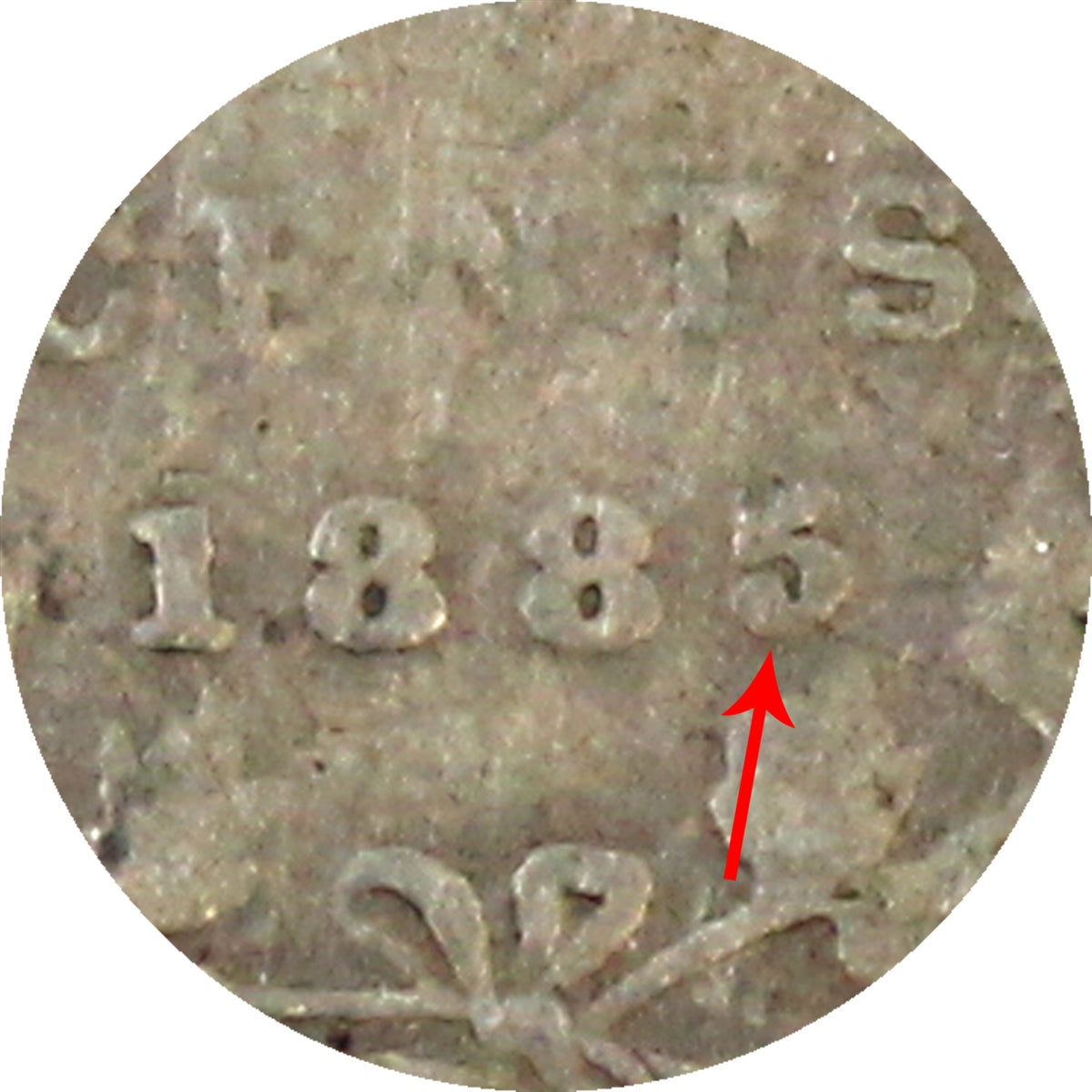 1885 Large 5 Canada 5-cents G-VG (G6)