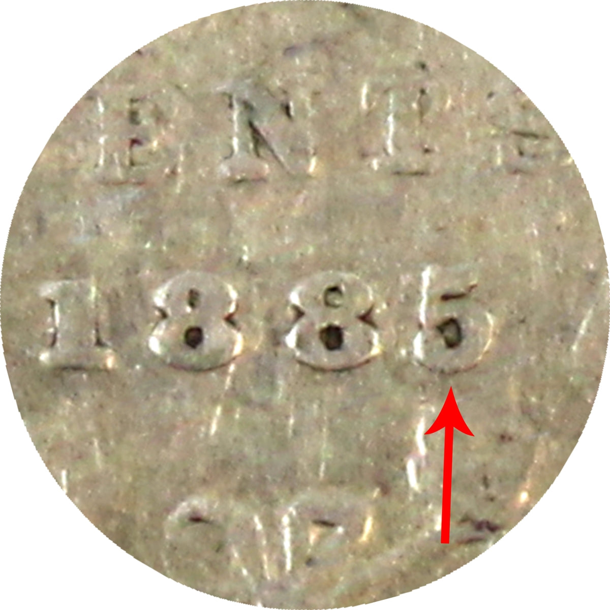 1885 Small 5 Canada 5-cents Very Good (VG8)