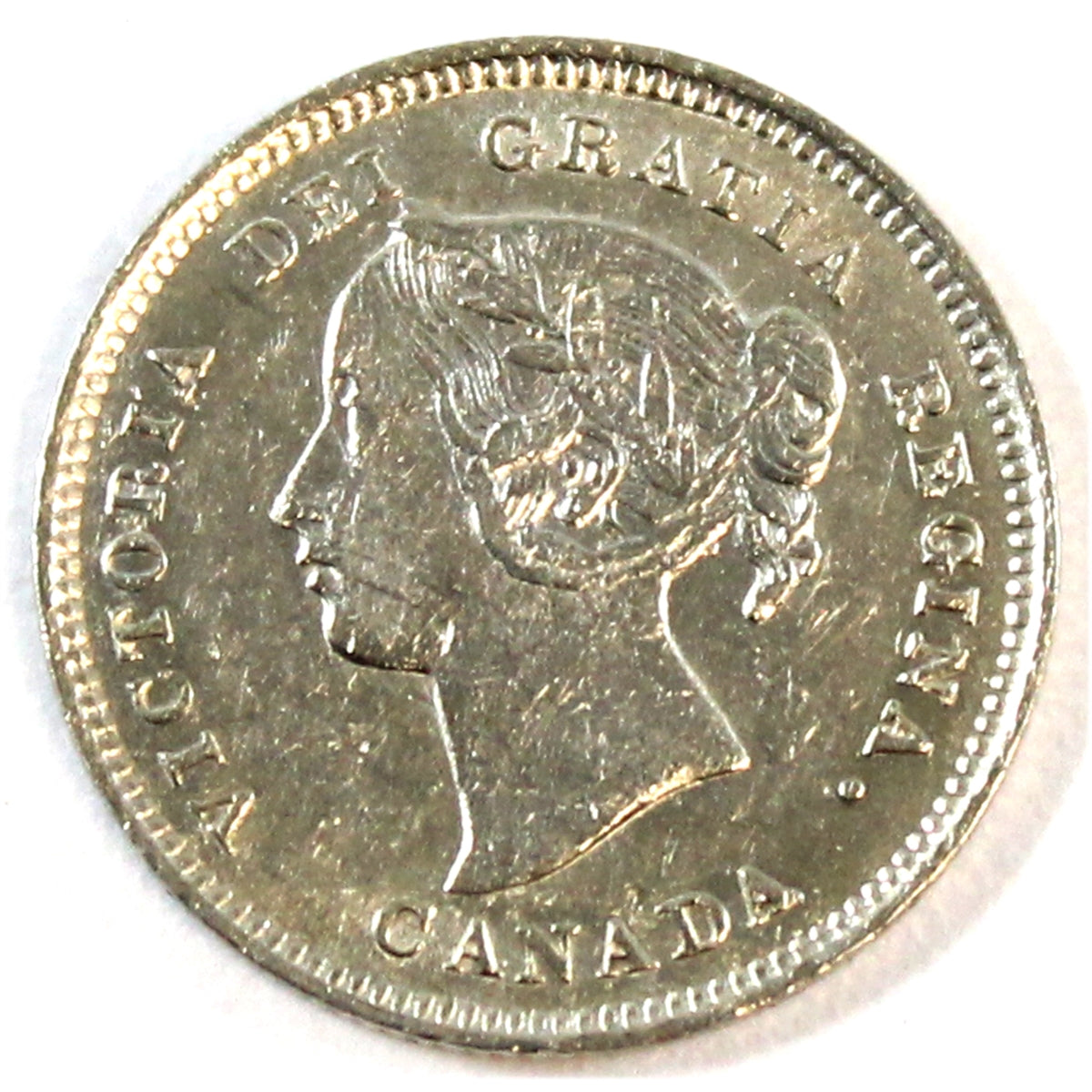 1892 Canada 5-cents Almost Uncirculated (AU50) $