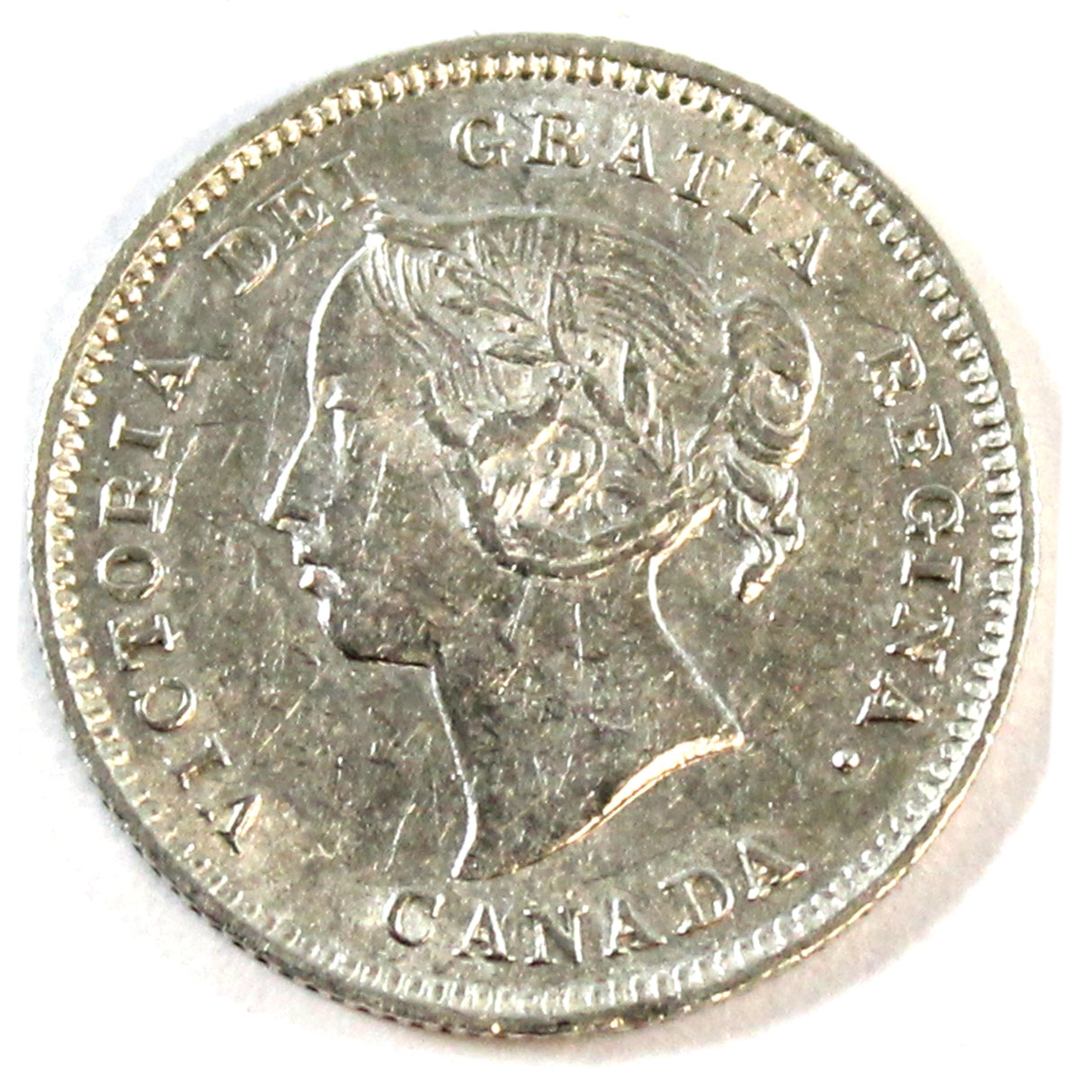 1886 Small 6 Canada 5-cents EF-AU (EF45) $
