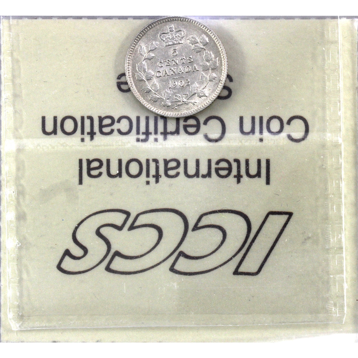 1902 Canada 5-cents ICCS Certified AU50