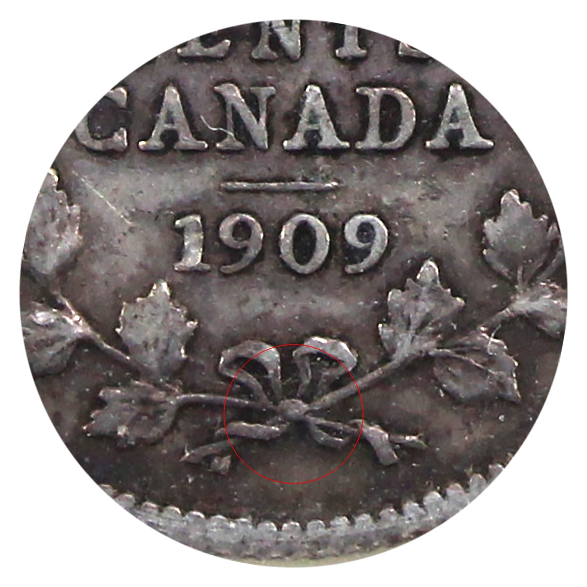 1909 RL, Bow Tie Canada 5-cents ICCS Certified VF30