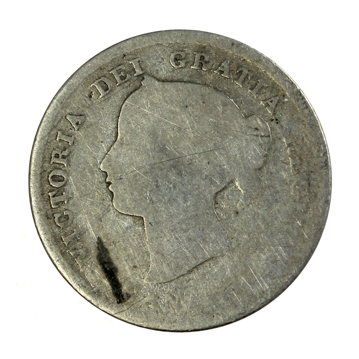 1870 Narrow Rim Canada 5-cents Filler