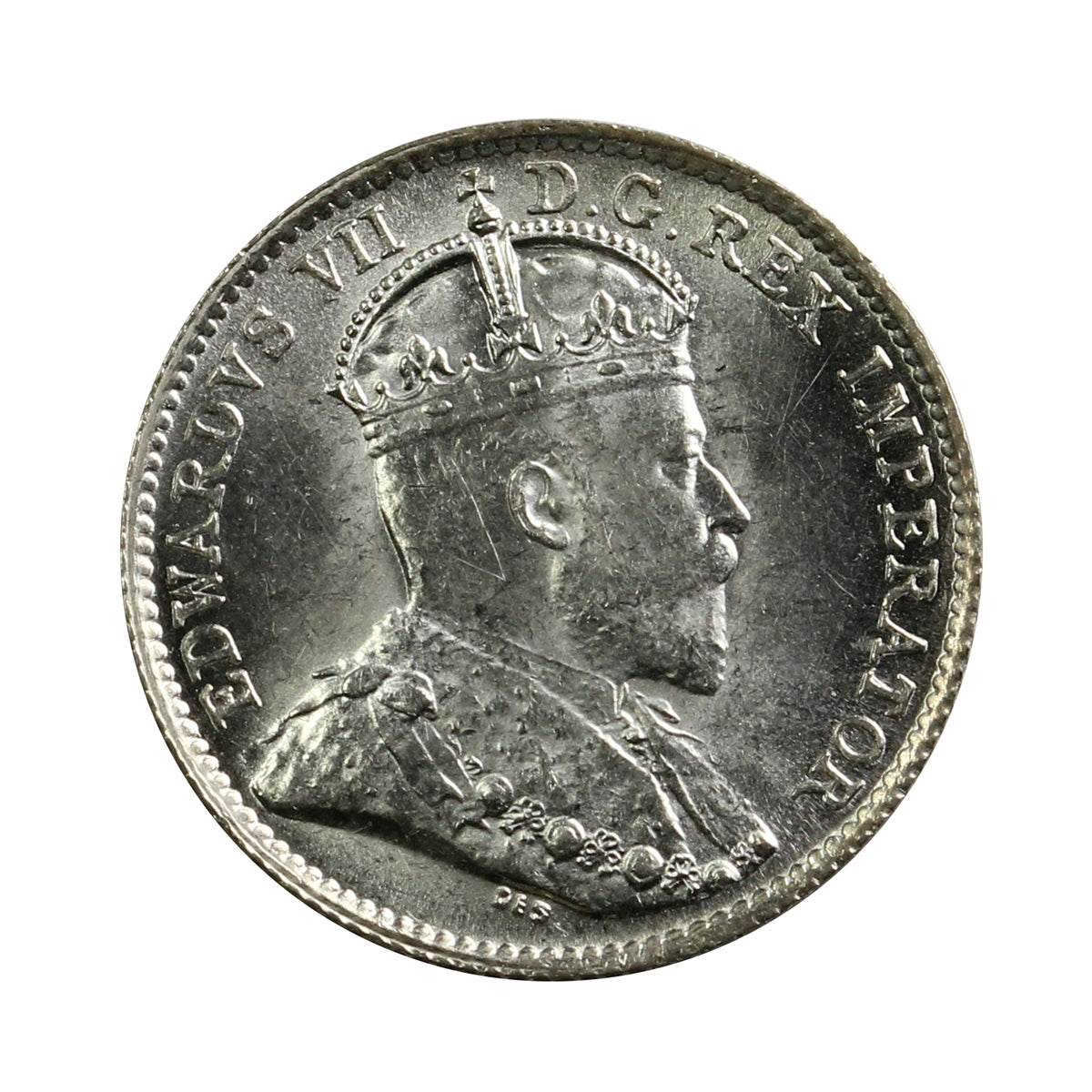 1910 Pointed Leaves Canada 5-cents Brilliant Uncirculated (MS63) $