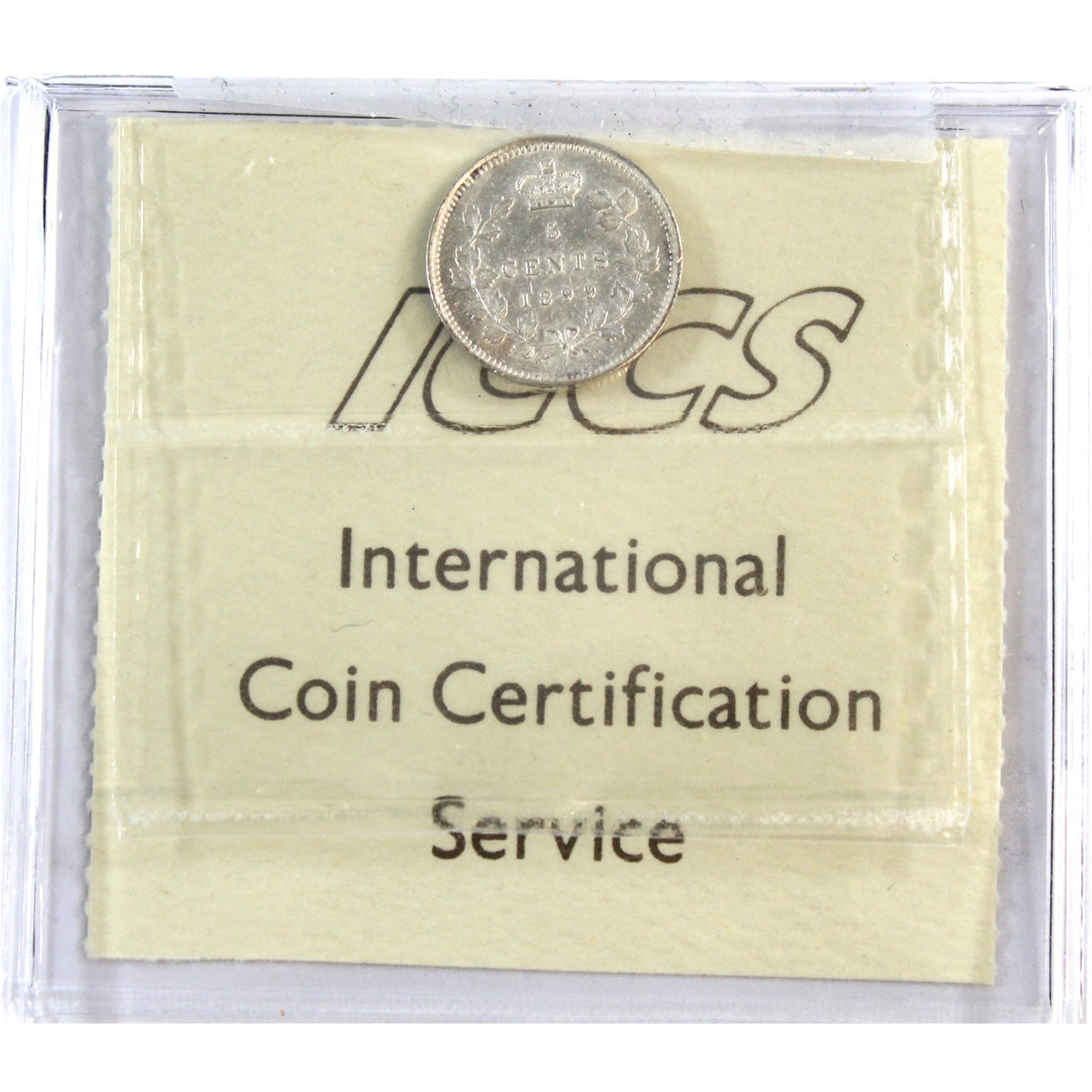 1899 Canada 5-cents ICCS Certified AU55