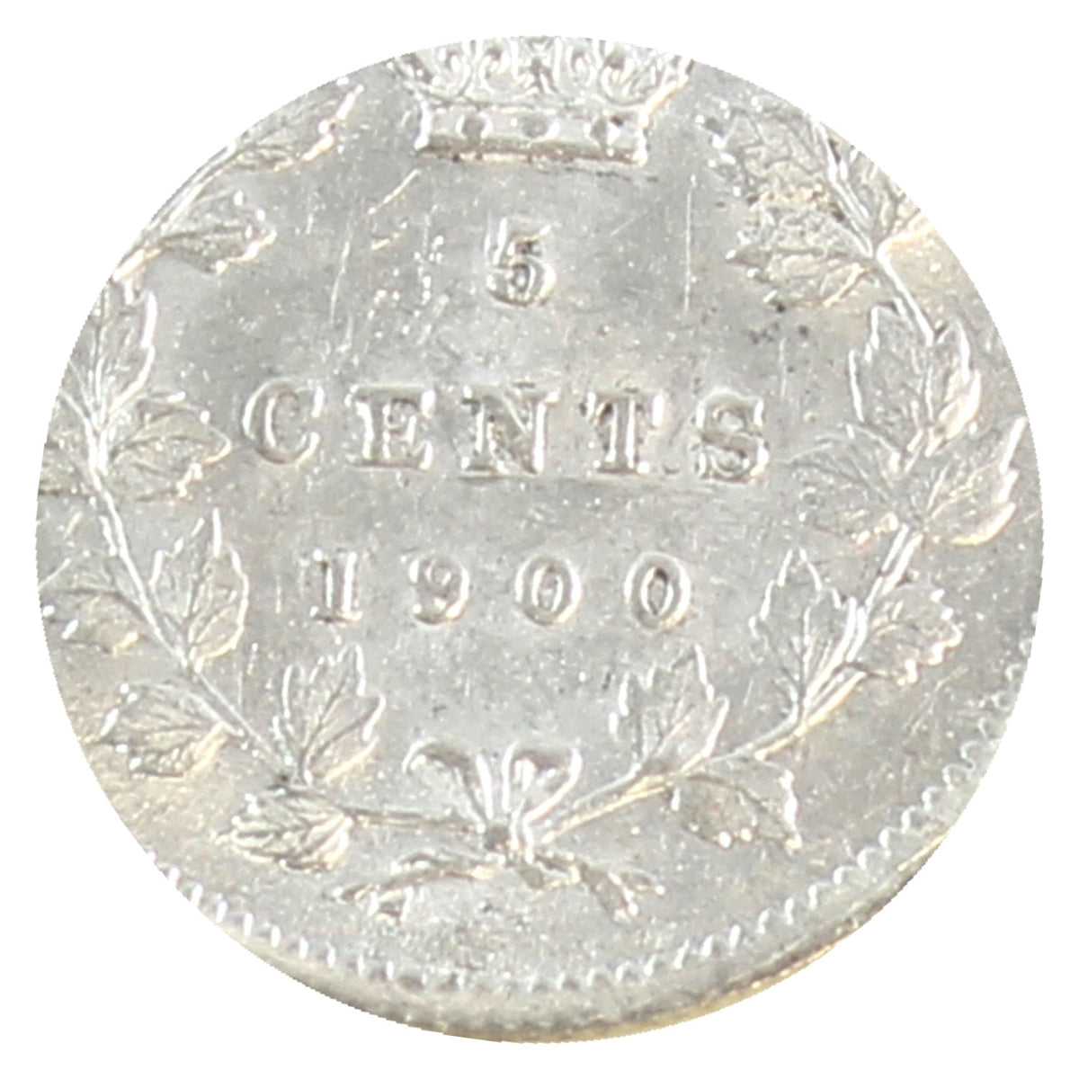 1900 Oval 0's Canada 5-cents ICCS Certified AU50
