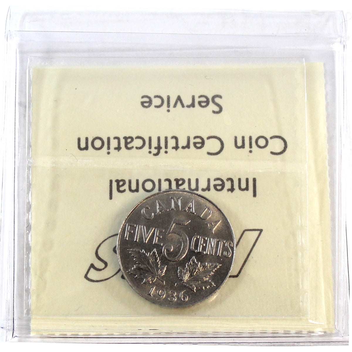 1936 Canada 5-cents ICCS Certified MS63