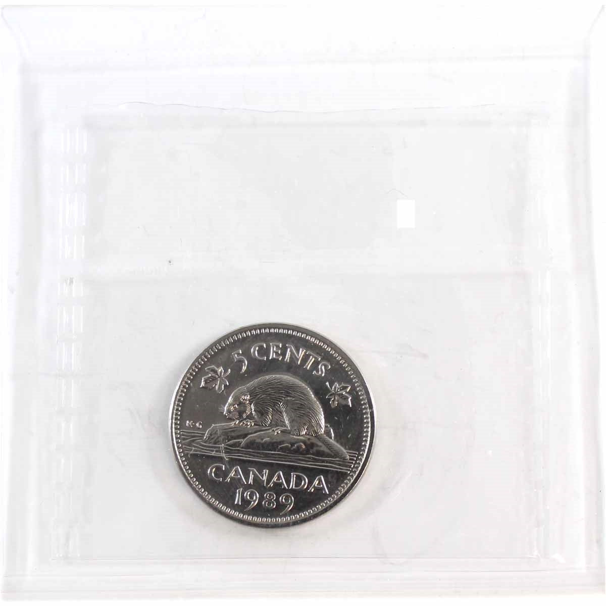 1989 Canada 5-cents ICCS Certified MS67 Numismatic BU