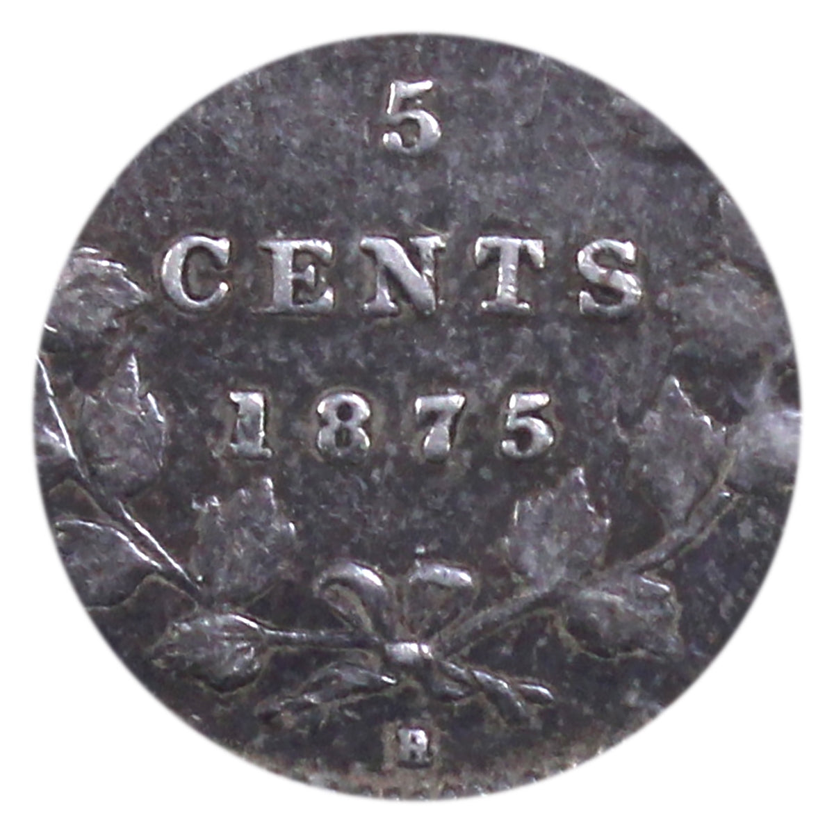 1875H Small Date Canada 5-cents ICCS Certified VF30 (XYD 775)