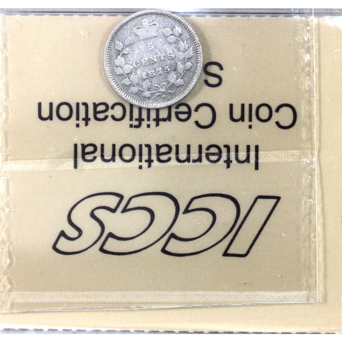 1875H Large Date Canada 5-cent ICCS Certified VG8 (XDM 274)