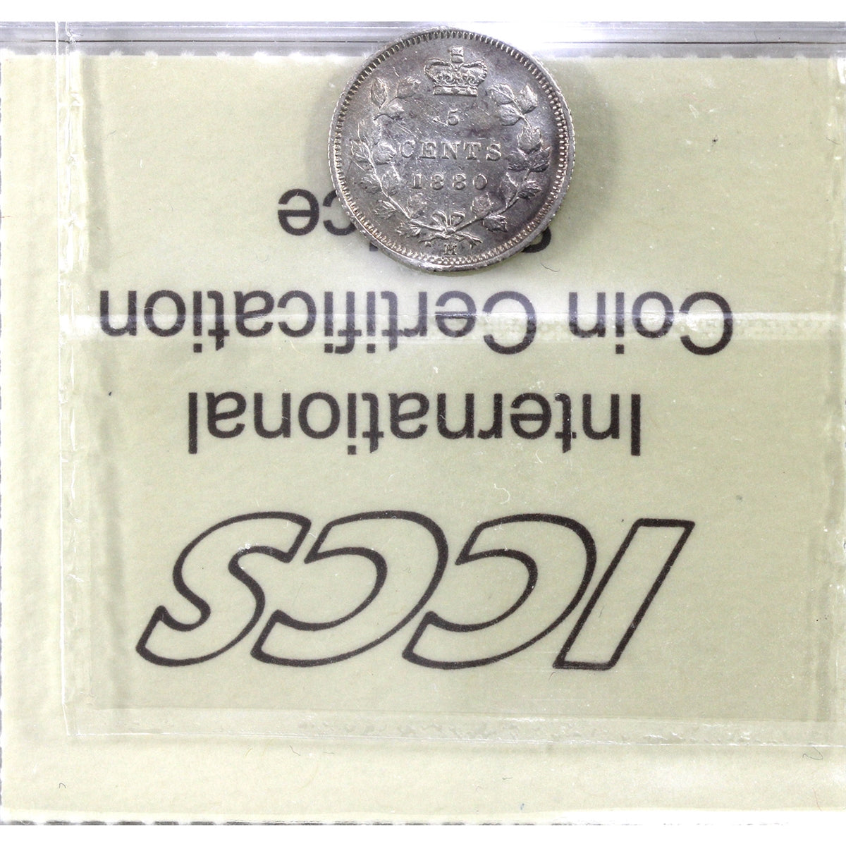 1880H Obverse 2 Canada 5-cents ICCS Certified F15