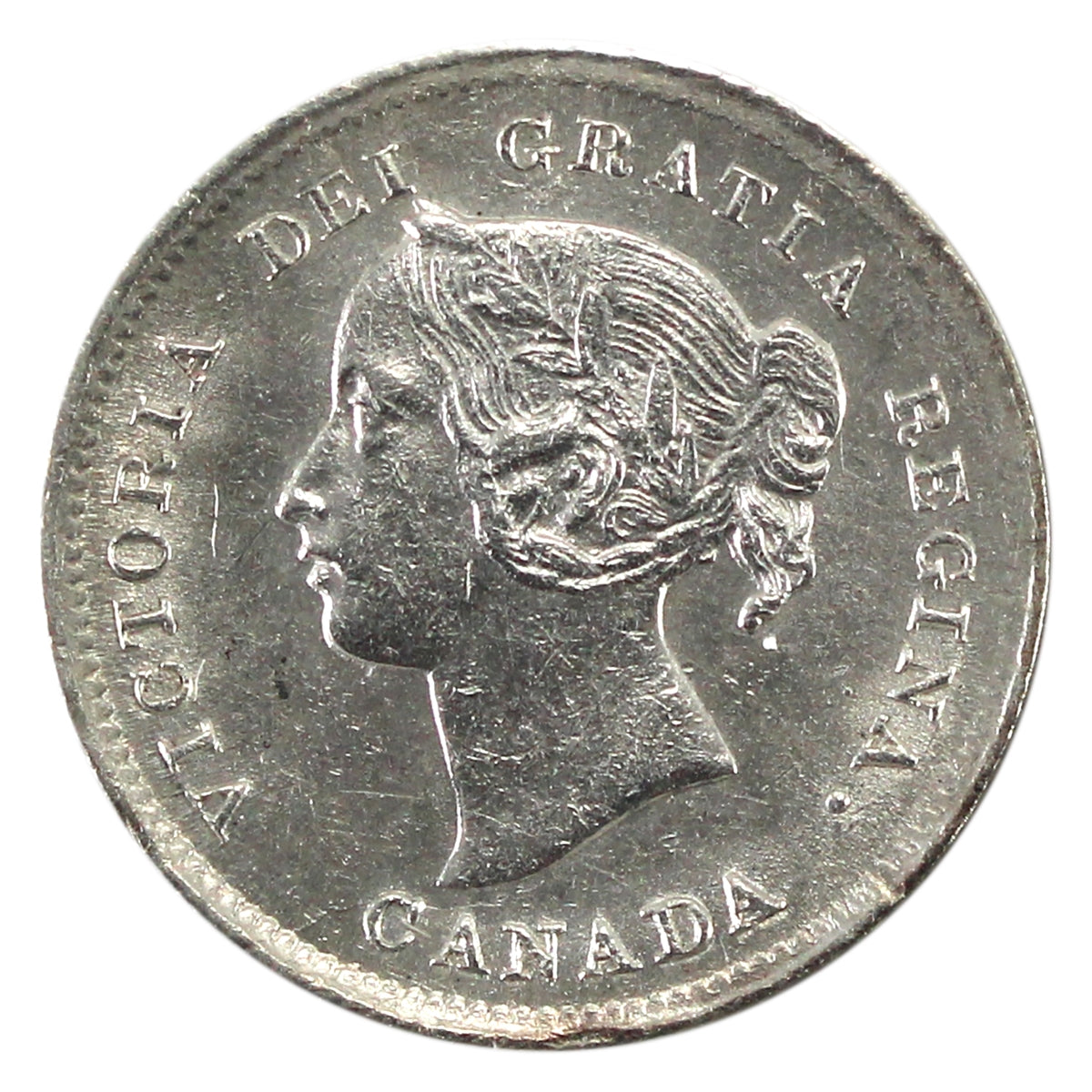 1898 Canada 5-cents Almost Uncirculated (AU50) $