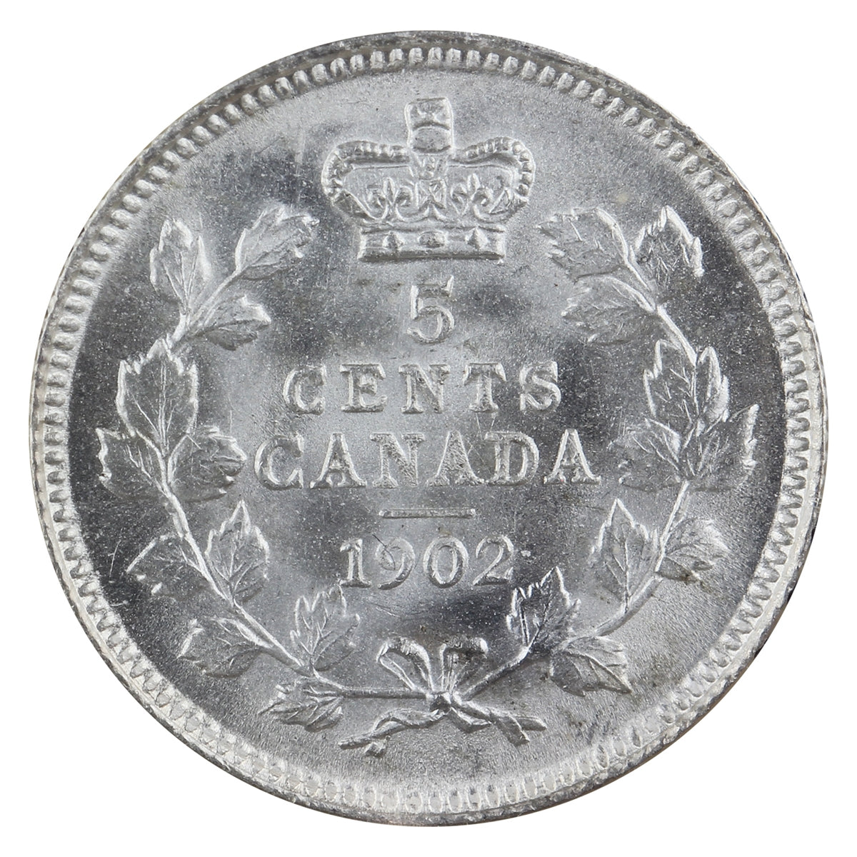 1902 Canada 5-cents ICCS Certified MS64