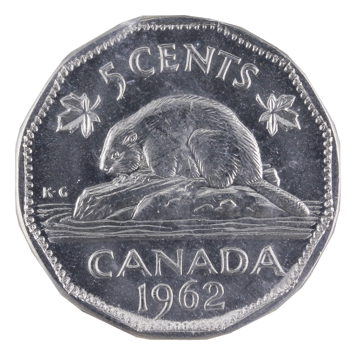 1962 Dbl 1962 Canada 5-cents ICCS Certified MS63
