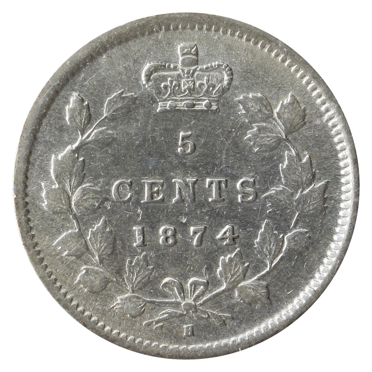 1874H Plain 4 Canada 5-cents ICCS Certified VF30