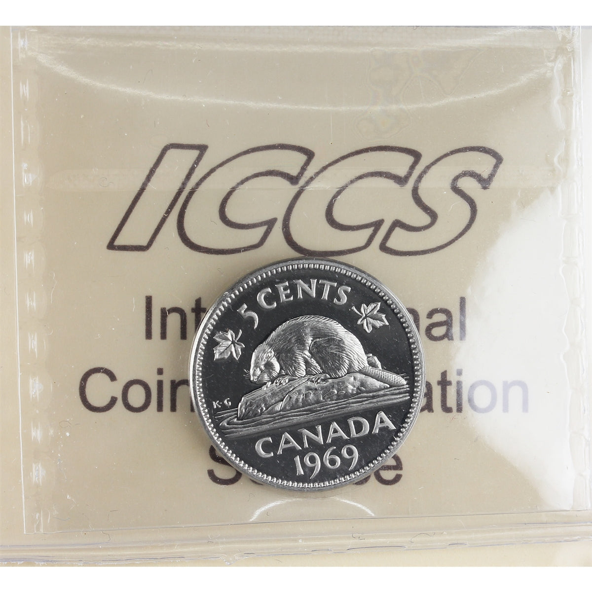 1969 Canada 5-cents ICCS Certified PL-64 Heavy Cameo