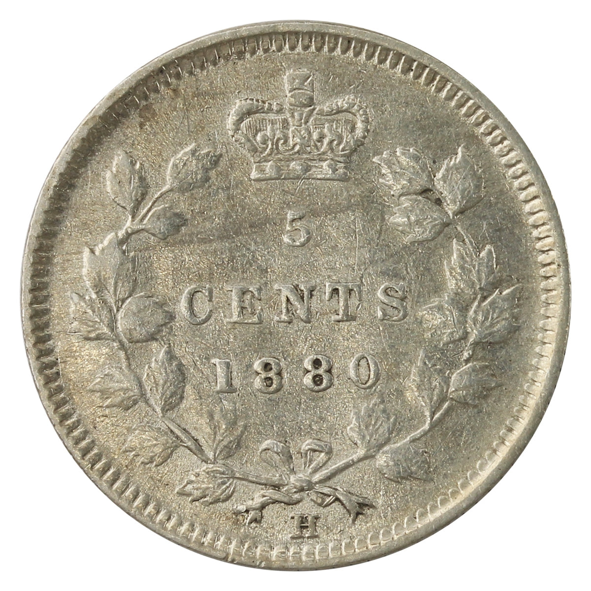 1880H Obv. 2 Canada 5-cents VF-EF (VF30) $