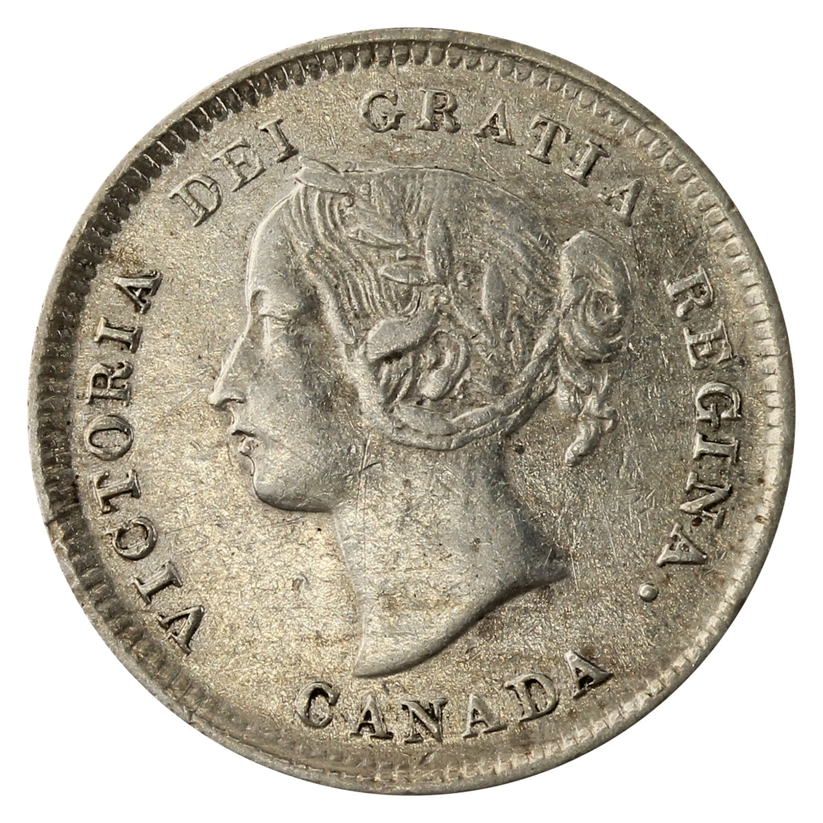 1880H Obv. 2 Canada 5-cents VF-EF (VF30) $