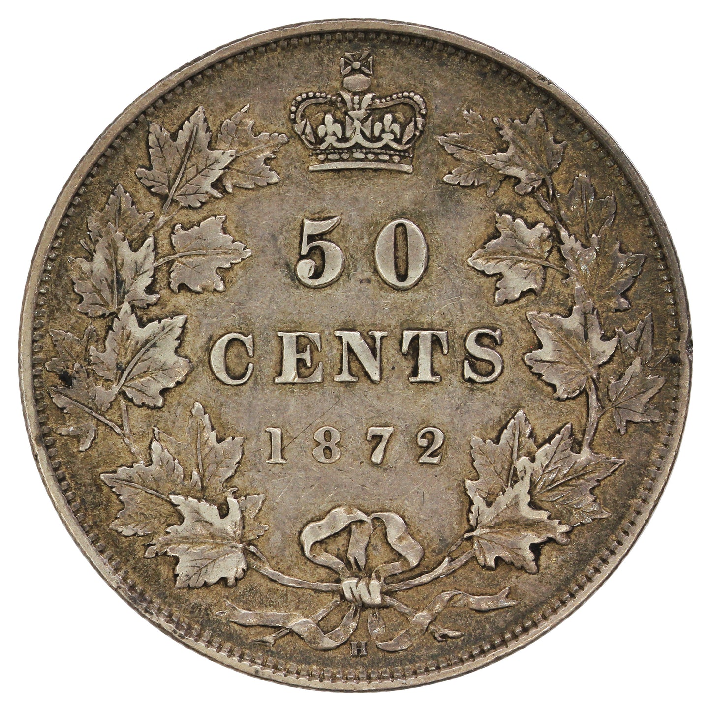 1872H Canada 50-cents Extra Fine (EF-40) $