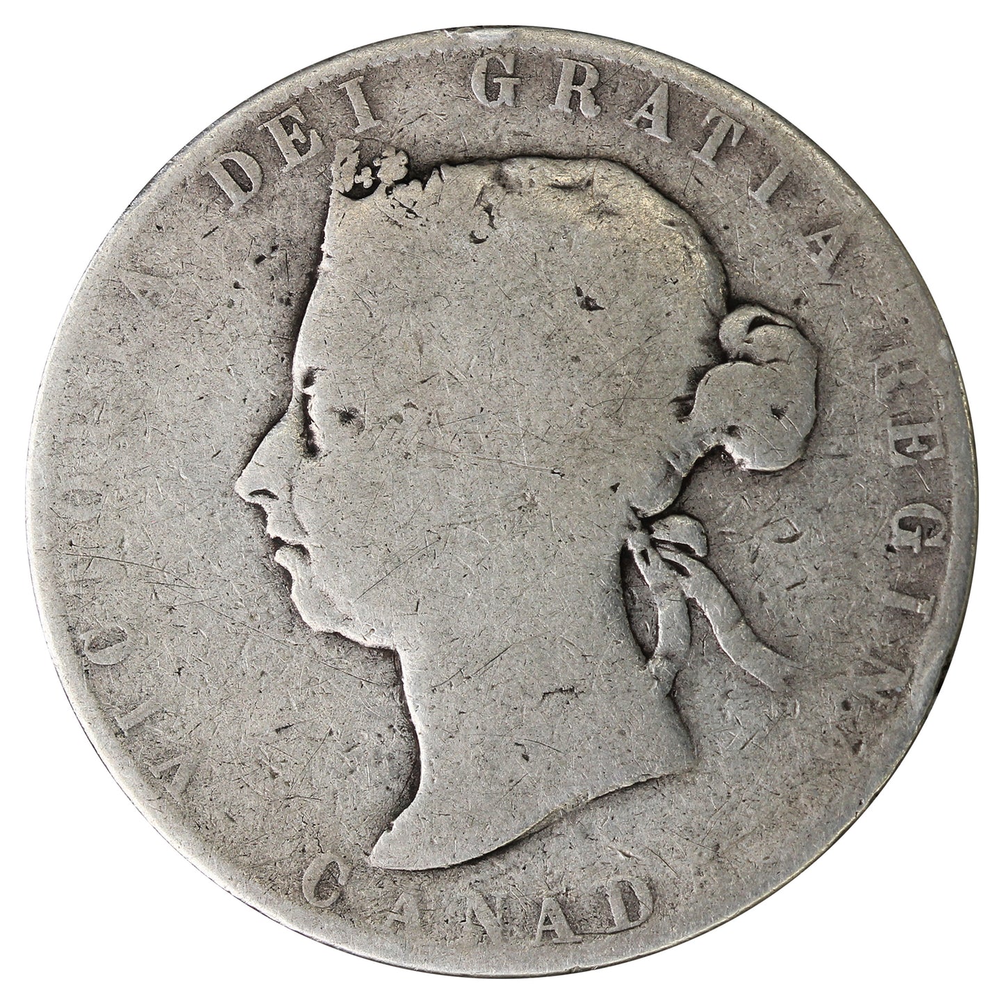 1892 Obv. 4 Canada 50-cents About Good (AG3)