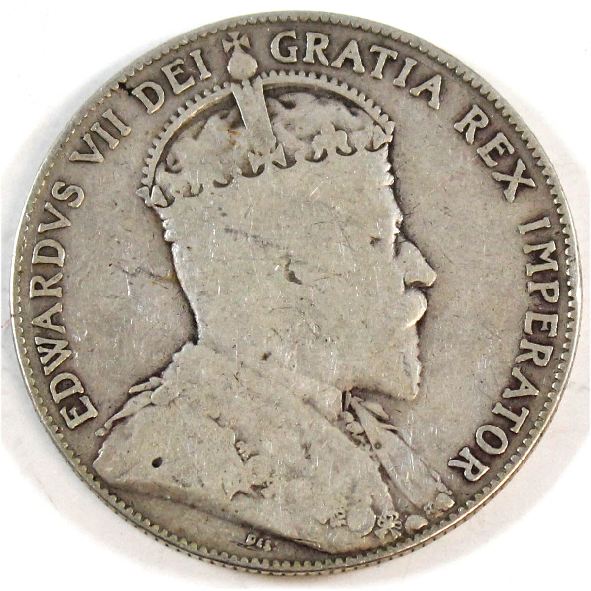 1910 Edwardian Leaves Canada 50-cents Very Good (VG8)