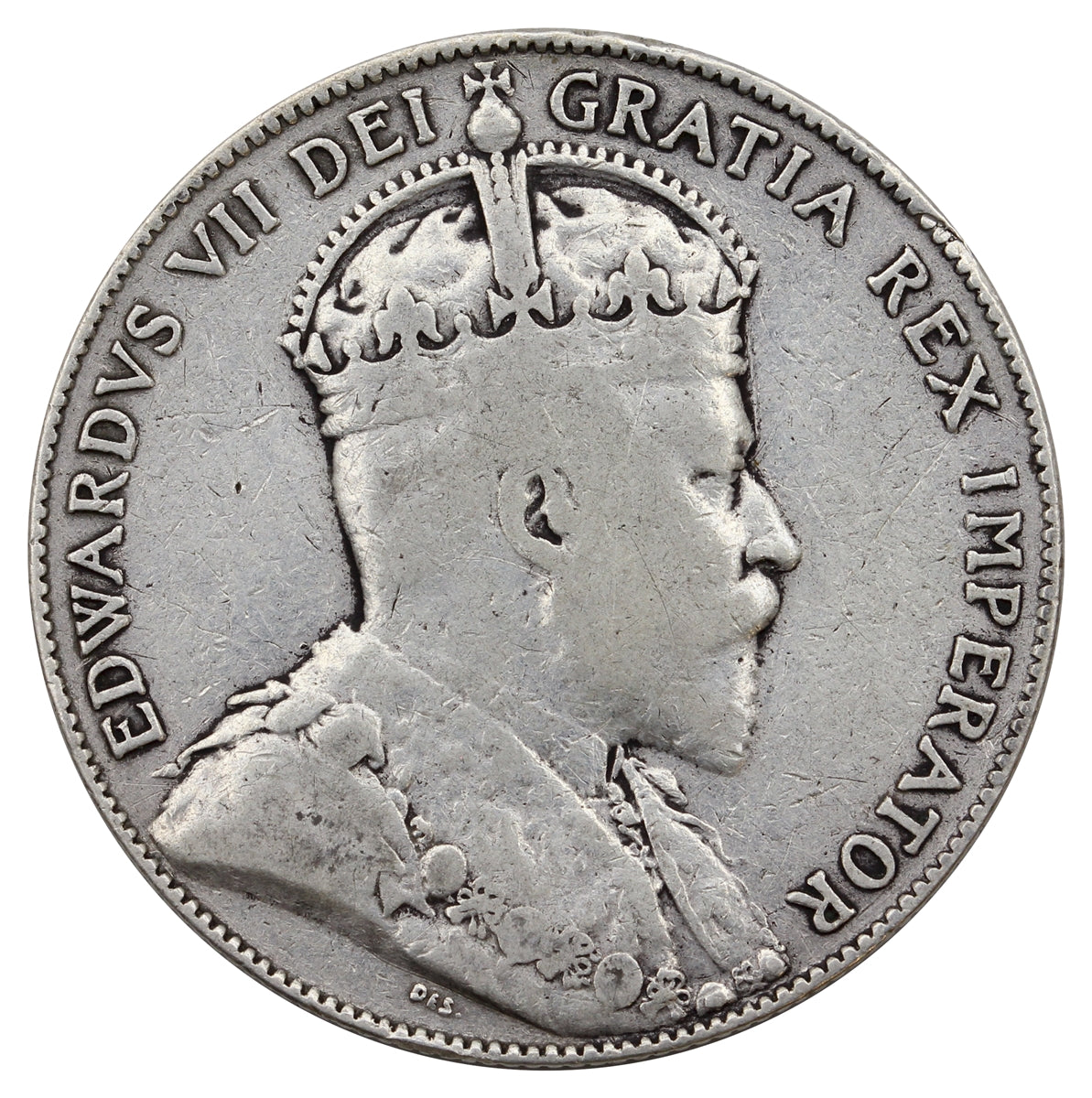 1910 Victorian Leaves Canada 50-cents VG-F (VG10)