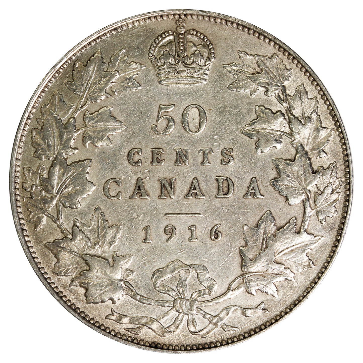 1916 Canada 50-cents VF-EF (VF-30) $