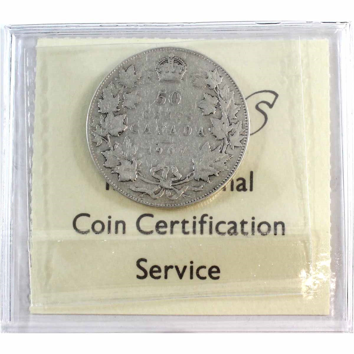 1907 Canada 50-cents ICCS Certified F15