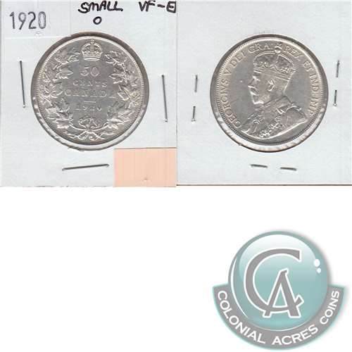 1920 Small 0 Canada 50-cents VF-EF (VF30) $