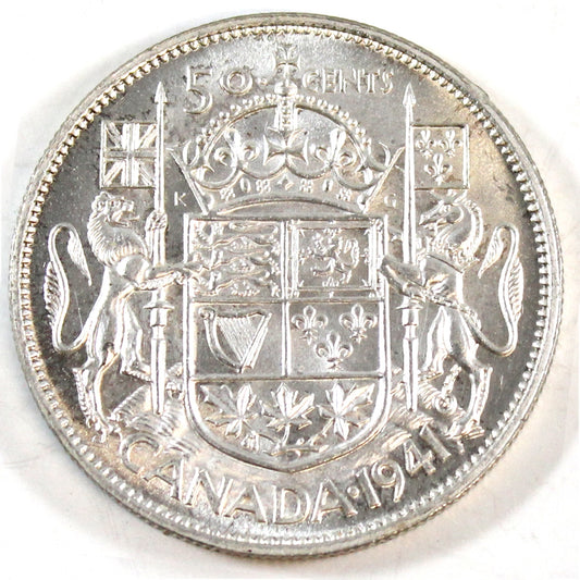 1941 Canada 50-cents Brilliant Uncirculated (MS63) $