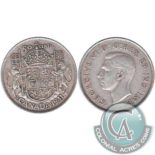 1941 Canada 50-cents F-VF (F15)