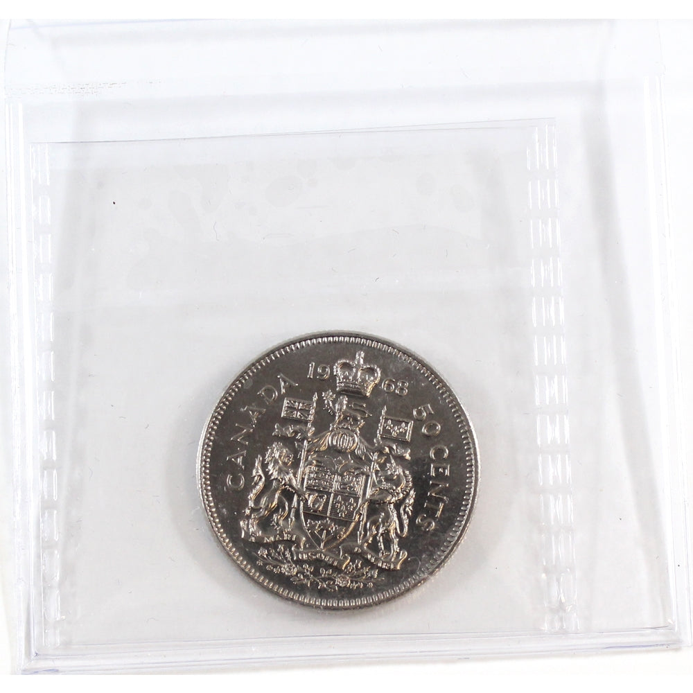 1968 Missing A Canada 50-cents ICCS Certified MS60