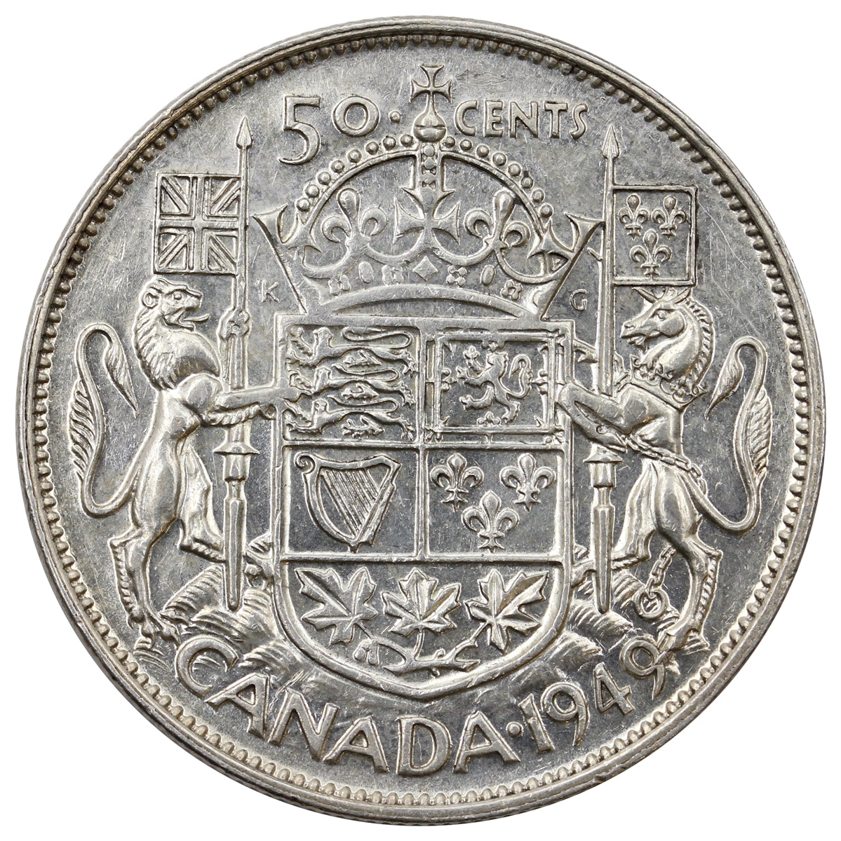 1949 Hoof Over 9 Canada 50-cents VF-EF (VF-30) $